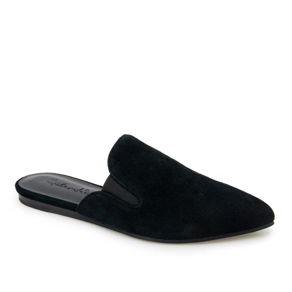 Splendid Lee Slippers Women's 7.5 Black Suede Slip On Pointed Toe Mule GAL2070